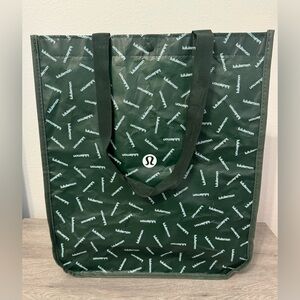 Lululemon Logo Yoga Bag, Green, 14" x 16". New. Snap closure.